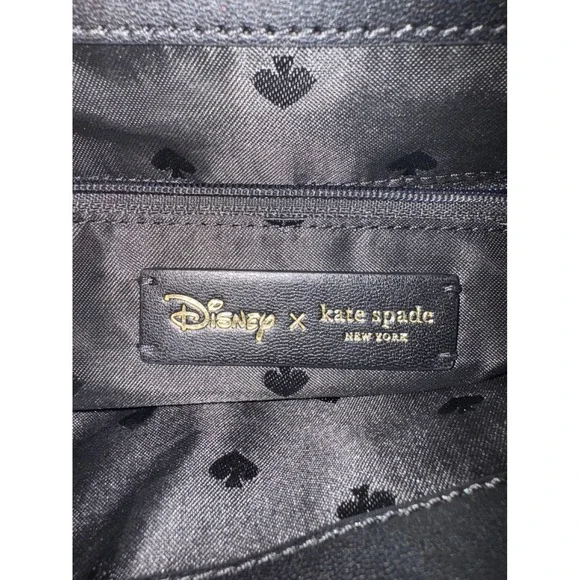 Kate Spade New York Minnie Mouse Polka Dot Backpack Black Red Bow Disney - Picture 10 of 14